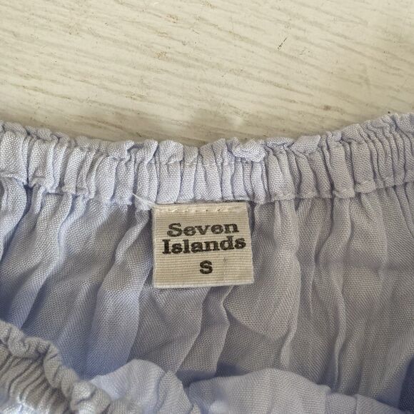 Seven Islands Elastic Off The Shoulder Long Sleeve Flare Arm Elastic Waist Dress - Picture 7 of 7